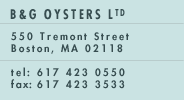 B&G Oysters, 550 Tremont Street, Boston, MA 02118